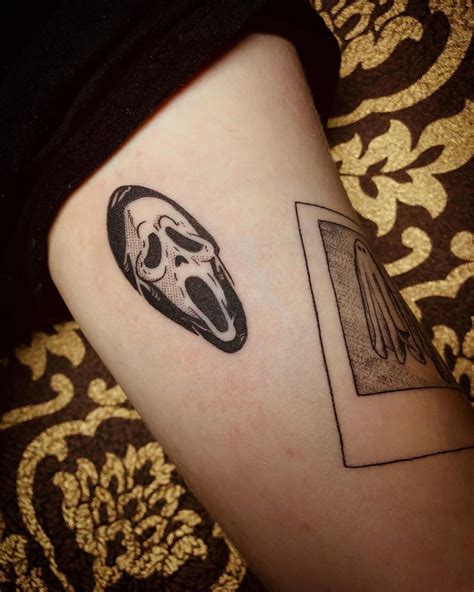 scream tattoo|minimalist scream tattoo.